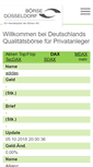 Mobile Screenshot of boerse-duesseldorf.de